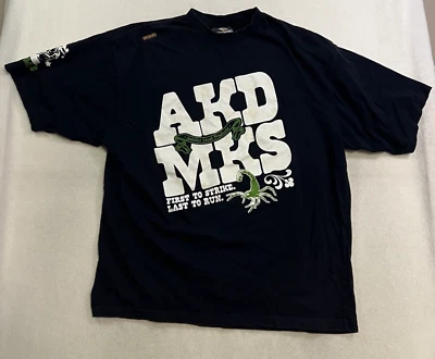 Vintage Y2K Akademiks T-Shirt Men’s Size XL Dark Blue Luxury Hip Hop Jealous Tee - Image 1 of 4