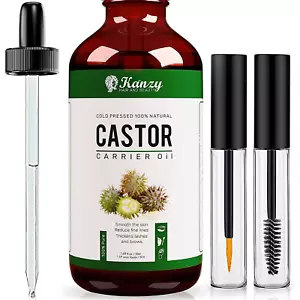 Kanzy Rizinusöl Bio Kaltgepresst 100% Rein, Organic Castor Oil for Hair Growth N - Bild 1 von 12