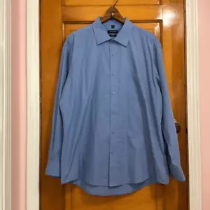 Pierre Cardin Slim Fit Blue Button Down Shirt Men’s XL 17-17.5 34/35 - Picture 1 of 5