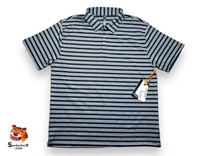 Polo de rendimiento a rayas Hudson & Barrow para hombre talla grande delgado - Imagen 1 de 11