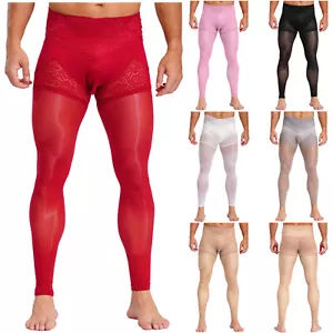 Men Tights Sleepwear Underpants Gays Stockings Dress Pouch Waistband Bulge Fit - Picture 1 of 79