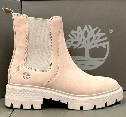 Timberland Stivali impermeabili da donna Cortina Valley Chelsea in tortora nuovi con scatola