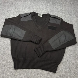 Vintage Jack Young Sweater Mens Extra Large Black Commando V Neck Made in USA - Picture 1 of 18