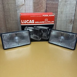 Lucas Glass Lens for Square 8 Driving Lamps Fog Lights One Pair Of Lens NOS - Foto 1 di 8