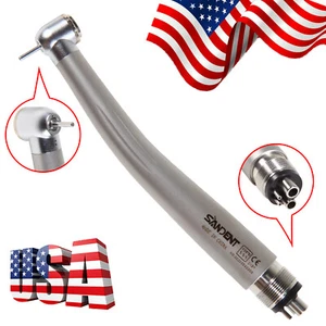 Dental Standard Head High Speed Handpiece Push Button Turbine 4 Hole SANDENT - Picture 1 of 21
