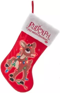 Kurt Adler Rudolph 19-Inch Light-Up Christmas Stocking RU7231 - Picture 1 of 1