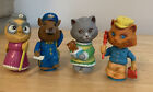 Lot de 4 figurines animal hub bubs Mattel 1975 Hub Bubs Happy Hollow Chat hibou lapin Handyman