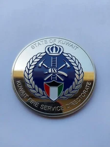 Medaglia speciale antincendio Kuwait Kuwaitit vintage rara emblema scarso - Foto 1 di 8