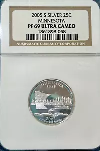 2004-S Minnesota State Silver 25C NGC PF69 ULTRA CAMEO - Picture 1 of 2