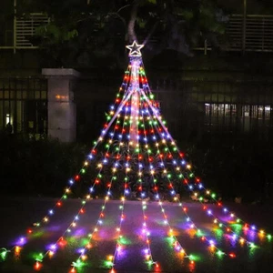 317LEDs  Waterfall String Light Outdoor Waterproof Weeding Party Xmas Tree Decor - Picture 1 of 15