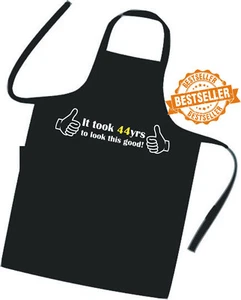 44th BIRTHDAY Chefs Apron / Gift Tabard / BBQ / Hotel / Cook / Supreme Quality - Picture 1 of 12