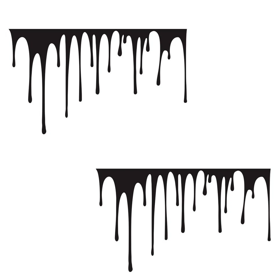 2 PCS Blood Drips Car Graphic Decal Vinyl Side Doors Sticker Taillight Decortion - Image 1 of 4