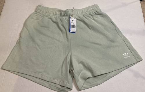 Pantaloncini Adidas Originals Ess+ cotone canapa donna taglia XL verde lime IC1505