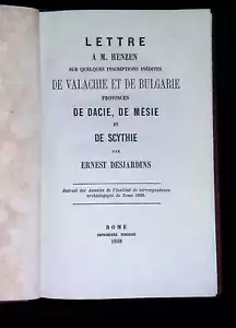 Ernest Desjardins, Lettre à M. Henzen sur quelques inscriptions inédites de - Bild 1 von 2