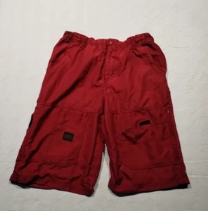 Lee Latzhose Herren groß weinrot/rot Shorts dehnbare Taillentaschen mit Reißverschlüssen - Bild 1 von 13