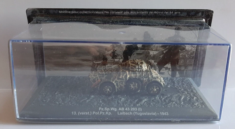 DIE CAST PANZER Pz.Sp.Wg AB 43 203 (i) Laibach Yugoslavia 1943 Scala 1:72 n°83 - Immagine 1 di 1
