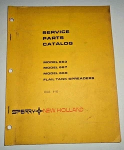 New Holland 663 667 668 Flail Manure Spreader Parts Catalog Manual 8/82 Original - Picture 1 of 3