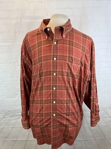 346 Brooks Brothers Men's Orange & Green Plaid Cotton Dress Shirt XXL $118 - Picture 1 of 8