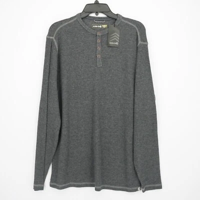 Camisa Henley Solaris Para Hombre Manga Larga M Gris Mediana Brezo Nueva Con Etiquetas Foto 1 de 4