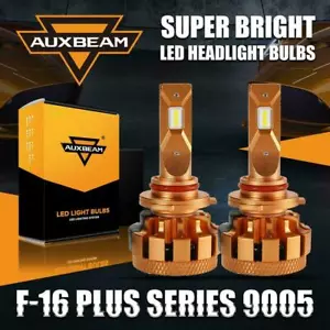 AUXBEAM F-16 9005 (HB3) LED Headlight HiLo 70W 7000LM White 6000K USA SHIPPING - Picture 1 of 9