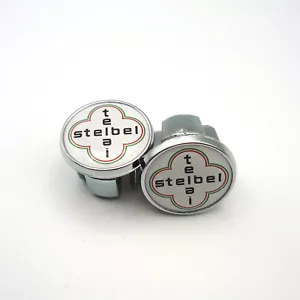 Tapones de barra de carreras cromados estilo vintage, Stelbel, tapas, reproducción - Imagen 1 de 3