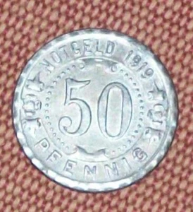 1919 50 PFENNIG WITTEN STADT WESTPHALIA GERMANY GERMAN NOTGELD EMERGENCY MONEY - Picture 1 of 6
