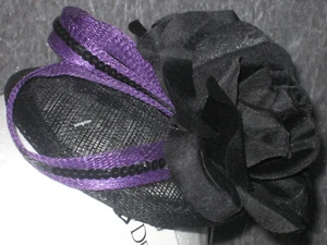Fascinator Haarschmuck Gatsby Party Karneval Gothic Kopfschmuck schwarz - Bild 1 von 8