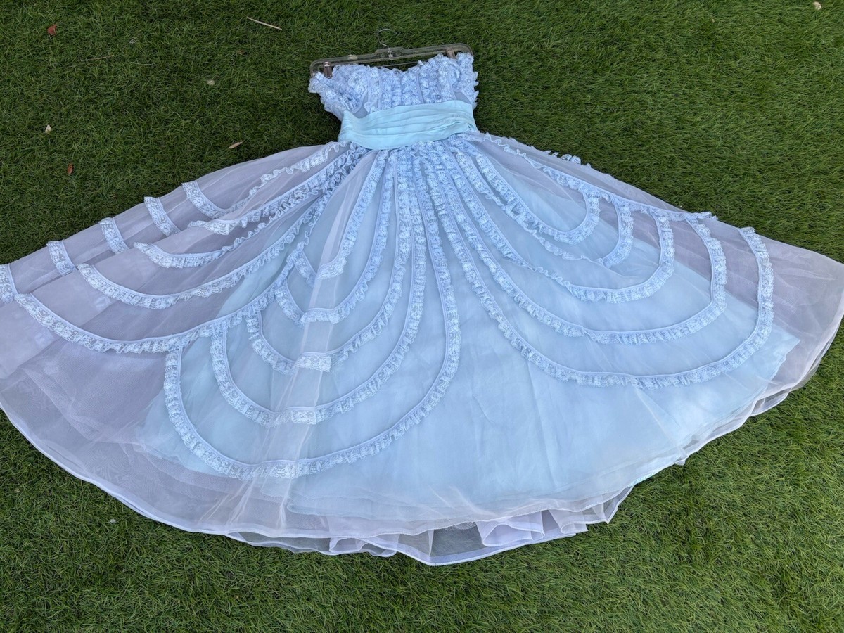 Ball Gown Blue 1950s Vintage Dresses for Women | eBay Ball Gown Blue 1950s Vintage Dresses for Women | eBay