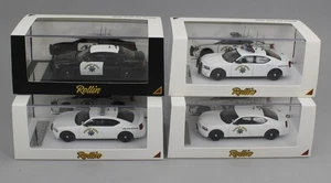 1:64 *ROLLIN DIECAST* CALIFORNIA HIGHWAY PATROL Dodge Charger (4) CAR SET - Picture 1 of 5