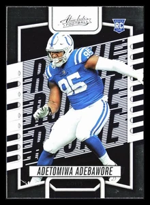 Adetomiwa Adebawore 2023 Panini Absolute ROOKIE RC #194 Indianapolis Colts *260 - Imagen 1 de 2