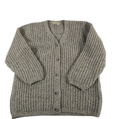Cárdigan suéter tejido LL Bean para mujer L mezcla de lana moteada botón delantero Italia Foto 1 de 4