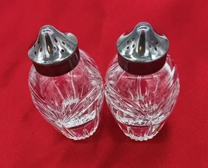 Vintage Waterford Marquis Kristall Salz & Pfefferstreuer versilbert Top Irland - Bild 1 von 8
