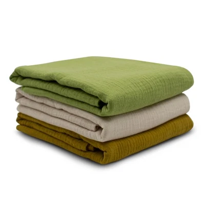 3x Double Gauze Musselin Set je 0,5m x 1,35m Stoff 100% Baumwollstoff Set 20 - Bild 1 von 4