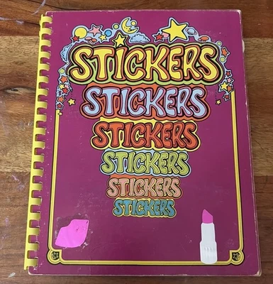 1982 Sticker Album Book “STICKERS” Strawberry Shortcake Garfield Puffy Mr T more - Image 1 of 4