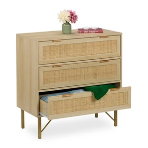 Chest of Drawers Rattan Dresser Bedroom Storage Cabinet Sideboard 80x80x42cm - Picture 1 of 9