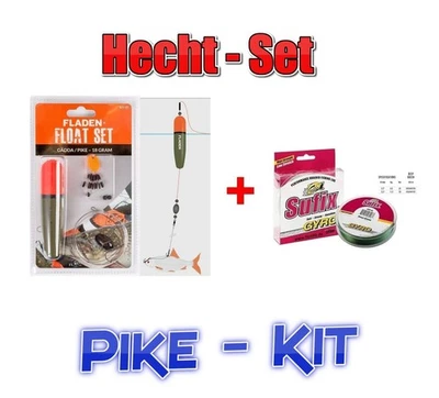 Pike Float Set + Sufix geflochtene Schnur  8,9  kg - Bild 1 von 3
