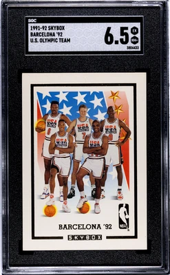 1991-92 Skybox баскетбол Барселона '92 США олимпийской команды золотой фольги вставить SGC 6,5 - Изображение 1 из 2
