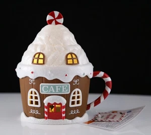 Nuova tazza pan di zenzero 2025 bersaglio Bullseye illumina villaggio di Natale caffè casa - Foto 1 di 5