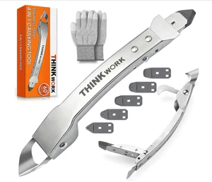 THINKWORK Caulking Tool Kit, 4 in 1 Caulk Remover Tool, Stainless Steel Caulk To - Picture 1 of 1