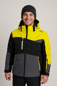 GIACCA SCI UOMO ZIP CAPPUCCIO TASCHE PILE IMPERMEABILE  BRUGI ART. AG4BT48A - Imagen 1 de 8