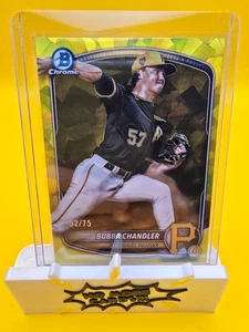 2025 Bowman Chrome Sapphire Edition Bubba Chandler Yellow /75 - Foto 1 di 2