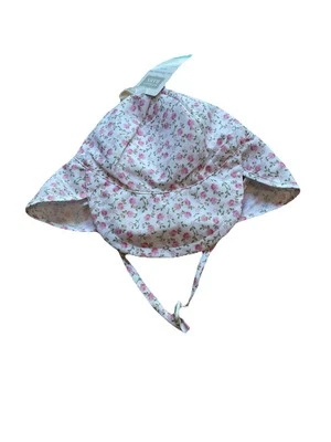 NUEVO CON ETIQUETAS Bebé Niña 0 a 6 Meses Sombrero Sol Estampado Floral Sombrero Playa Foto 1 de 2
