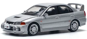 Pop Race Mitsubishi Lancer Evolution IV Steel Silver 1:64 Scale 3 Inch Model Car - Picture 1 of 9