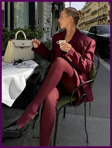 Trendix Nuevas Medias Rojas Mujer Bodycon Súper Elásticas Ver A Través Pantimedias de Encaje - Imagen 1 de 36