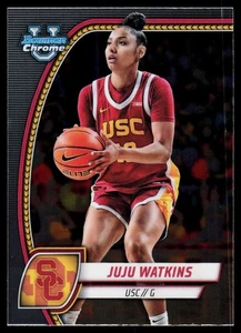 Juju Watkins 2024-25 Bowman University Chrome Black Wave Refractor USC Trojans - Picture 1 of 2