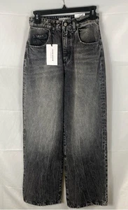 Icon Denim Women's Grey Wide-Leg Jeans High Rise Cotton Poppy ID8612 Size Small - Picture 1 of 5