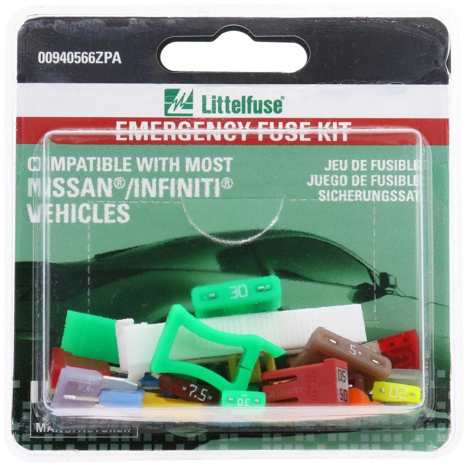 Kit de fusibles de emergencia Littelfuse 00940566ZPA Nissan Infiniti MINI ATO MICRO2 MCASE Foto 1 de 4