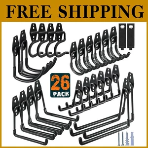 Steel Garage Hooks for Tools, Bikes, Ladders - Picture 1 of 9