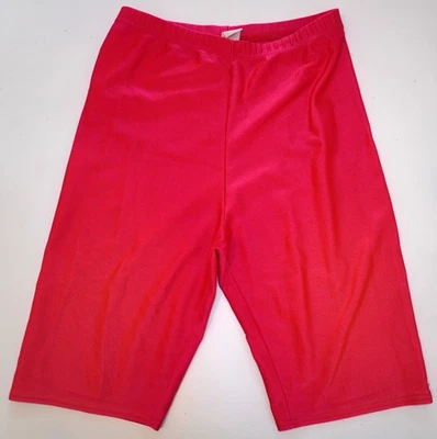 DARK PINK SPANDEX SHORTS ADULT SIZE M - Image 1 of 4