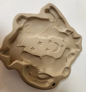 Bolso marrón 1990 molde para galletas conejos luna y estrellas - Imagen 1 de 3